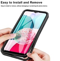 Protection d'écran transparente 360° 2-en-1 en PET et coque arrière en TPU+PC pour Samsung A16 A36 A56 S23 S24 S25 S26 Ultra