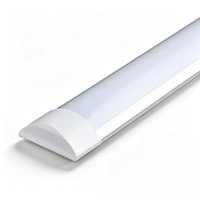 Plafonnier LED 4FT IP54 pour salle blanche, boîtier en aluminium, diffuseur PC, DLC 6000K, grand angle, pour bureau et supermarché, IRC90
