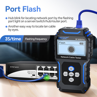 Localizador de Cables de Red NOYAFA NF-8209Pro, Medidor de Longitud, Verificador PoE, Detector de Fallas CAT5/CAT6 RJ45, 1 Año de Garantía, Alta Precisión