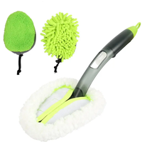 Nouveau nettoyeur de vitres en microfibre raclette outil de nettoyage polyvalent pour ménage voiture douche verre caoutchouc et poignée en plastique