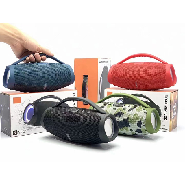 Hot Sale Boombox3 Mini Wireless Speaker with RGB Lights Portable Outdoor Loud Bass Plastic Speaker Party Boombox