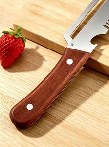 3 in 1 Manual <b>Vegetable</b> <b>Cutter</b> Wooden Grip Stainless Steel Shred Slice Peeler and Bottle Opener <b>Multifunctional</b> Kitchen Gadget - Product Image 2