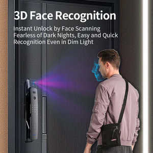 BBDHOME tuya serrure biométrique automatique rfid IC <span class=keywords><strong>cardf</strong></span> Wifi APP combinaison 3D visage empreinte digitale serrure de porte intelligente avec caméra - Product Image 6