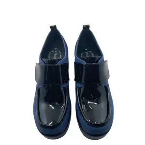 Delicate luxurious elegant hottest design 12cm high heels platform black leather women knee boots shoes