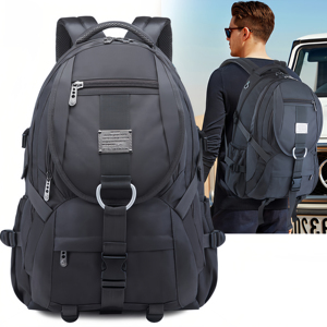 Unisex Nylon Waterproof Business <b>Laptop</b> <b>Backpack</b> with Zipper Closure Multi-Purpose Travel & Outdoor Use Custom Logo Option - Product Image 2