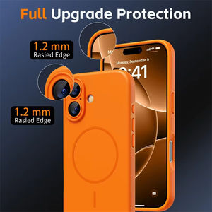 <span class=keywords><strong>Coque</strong></span> de protection souple en <span class=keywords><strong>silicone</strong></span> Orange pour <span class=keywords><strong>iPhone</strong></span> 17, compatible avec la recharge sans fil, pour <span class=keywords><strong>iPhone</strong></span> 17 Air 16 15 14 <span class=keywords><strong>13</strong></span> 12 Pro Max Plus - Product Image 3