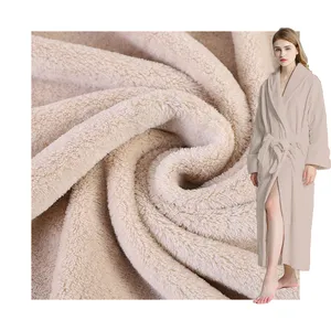 Shaoxing Hersteller Polyester Recycle Coral Velvet Short Pile Fleece Pyjamas Nachtwäsche Decke Handtuch Home Textile Stoff