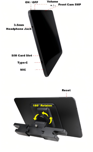 צג משענת ראש דק במיוחד בגודל 13.5 אינץ' עם תמיכה ב-4G, מסך מגע, שיקוף אלחוטי, GPS/WiFi/Bluetooth, 8+128GB - Product Image 5