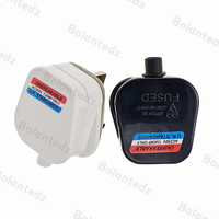 Prise britannique 3 broches 13A avec fusible, fiches mis à la terre 250V, adaptateur, câble d'alimentation, connecteur, convertisseur, normes britanniques