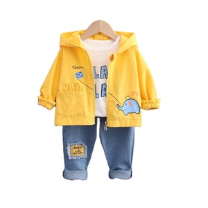 Ensembles de vêtements d'automne pour garçons et filles, comprenant des manteaux d'automne pour enfants et des pantalons en jean - Product Image 1