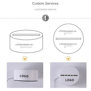 LOGO personalizzato 3D acrilico notte creativa lampada da tavolo USB LED per la camera da letto atmosfera per la scuola Plug-in a batteria per bambini - Product Image 3