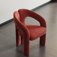 Fauteuil inclinable de loisirs Dudet Designer haut de gamme en tissu vintage et bois massif moderne pour salon