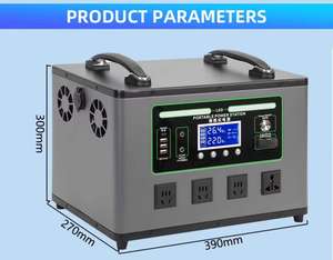 Station de camping portable d'extérieur, panneau solaire LiFePO4 haute capacité 2000W, onde sinusoïdale pure, démarreur de saut pour une utilisation en extérieur et à domicile - Product Image 5