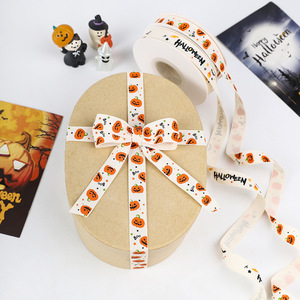 Halloween Printed Ribbon Cotton 15mm Reusable Decoration Indoor Use - Product Image 4