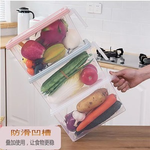 Boîte de rangement de cuisine, organisateur de réfrigérateur, boîte en plastique transparente, contenants hermétiques pour la congélation des aliments, maison - Product Image 3