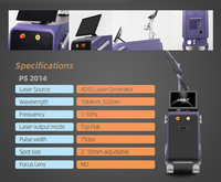 Machine de suppression de tatouage au laser picoseconde ADSS Vertical Pico Nd Yag 532nm 1064nm