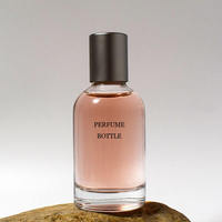 Flacon de parfum transparent de luxe vide 30ml 50ml 100ml en verre rechargeable avec pulvérisateur et emballage en boîte sérigraphiée