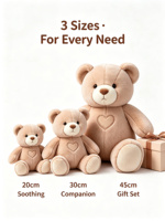 Peluche Ours Lumineuse Écologique Sans Fluorescence Nocive Lavable en Machine pour Magasin de Maternité et Coffrets Cadeaux de Fêtes