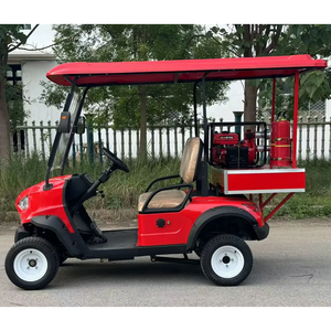 Mini-voiture de golf personnalisable multi-usages pour intervention incendie, avec fonctions de patrouille, d'urgence et d'ambulance, pour le transport de pompiers sur routes non publiques - Product Image 2
