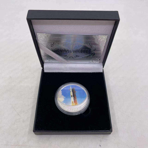 Moneda Conmemorativa del Apolo 11, Diseño del Módulo Lunar y Astronautas que Realizaron la Aterrizada en la Luna, Moneda de Recuerdo Plateada con Foto - Product Image 3