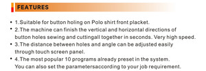 BT-203 tự động Áo polo nút holing lỗ làm cho máy may - Product Image 5