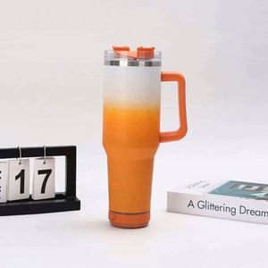 Double Wall Stainless Steel <b>Thermos</b> Cup With Double Mouth Coffee Mug, Customizable Color and Logo Gift <b>Bottle</b> With Bluetooth - Product Image 4