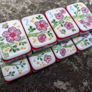 Juego de Mahjong Americano Grabado de 7 Capas con Diseño Walk With Me y Esquinas Redondeadas - Product Image 4