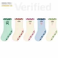 Chaussettes de sport pour femmes de haute qualité, chaussettes de yoga antidérapantes avec grip en silicone, chaussettes personnalisées à volants pour les entraînements d'automne