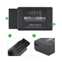 Escáner de diagnóstico automático universal, lector de código obd2, wifi, elm 2023, obdii, para Android e ios, ELM327, V1.5, wifi, la mejor calidad, 327