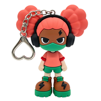 Porte-clés en caoutchouc 3D personnalisé avec dessin animé - Cadeau promotionnel durable et écologique