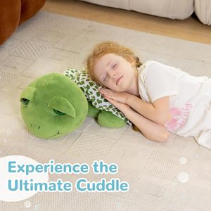 Jouet en peluche tortue de mer géante Karister de 23.6 pouces, oreiller doux pour enfants et adultes, grand animal en peluche Sunggly - Product Image 3
