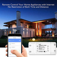 Interrupteur intelligent WiFi sans fil 2200W compatible avec les systèmes domotiques DIY, Alexa, Android et PC