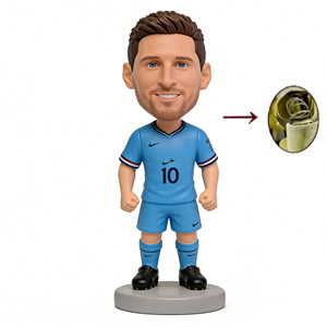 Custom Soccer Player Bobblehead - Personalized Football <strong>Athlete</strong> <strong>Figurine</strong> for Fan Collectible &amp; Desk Decor - Product Image 4