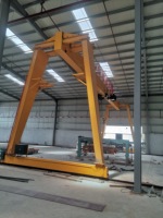 Single Girder Gantry Crane Tipe Eropa 1T 20T IP55 Motor Kecepatan Variabel & Bantalan Kontrol Lantai+Remote