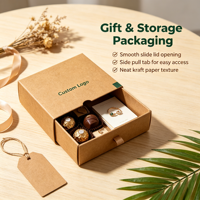 Boîte coulissante en papier kraft sur mesure, acceptant les commandes d'échantillons, boîte coulissante recyclable pour petits emballages cadeaux
