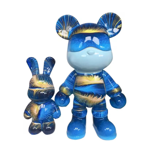<span class=keywords><strong>Mini</strong></span> Figuras de Oso Bearbrick, Juguetes Creativos de Arte Popular, Escultura de Animales de Resina, Violencia Fluida, Oso Genial - Product Image 2