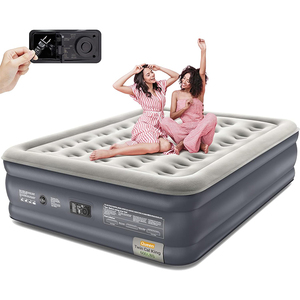 Colchón de aire personalizado directo de fábrica, cama inflable moderna doble elevada con colchón inflable de bomba incorporada - Product Image 1
