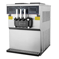 IJsmachine voor softijs, 48-50L/u, dubbele compressor, tafelmodel, commercieel gebruik
