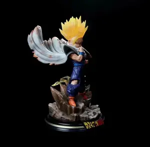 Dragon Balls Figure Light Series Super Saiya Son Gohan Piccolo Cell GK T-Rex Figurine Scene Statue Boxed