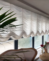 Cortinas Plegables Church Curtains Decoration Luxury Soft Fold Curtains Blackout Custom Austrian Roman Shades