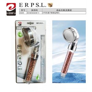 Soffione doccia a ioni negativi Erpsl di grandi dimensioni con perline filtranti per il bagno - Product Image 3