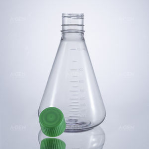 Erlenmeyer de laboratoire 1000ml en plastique stérile à fond plat 1l pour la culture cellulaire - Product Image 4