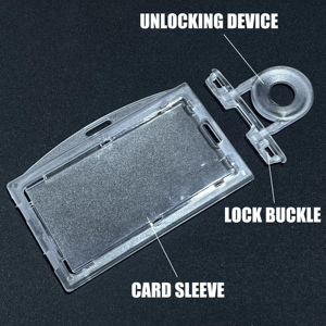 <span class=keywords><strong>Porte</strong></span>-cartes vertical en plastique dur PC entièrement transparent robuste et durable avec extracteur de cartes - Product Image 2