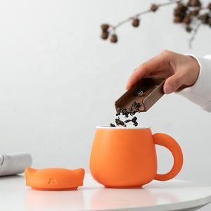 <span class=keywords><strong>Tasse</strong></span> à café en forme de <span class=keywords><strong>chat</strong></span>, nouveau Design, pour le bureau, <span class=keywords><strong>tasse</strong></span> à thé <span class=keywords><strong>avec</strong></span> filtre et <span class=keywords><strong>infuseur</strong></span> - Product Image 2
