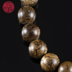Supply Malay Agarwood <b>Bracelet</b> 12mm Round Beads with Deep Tone and Clean Texture Jewelry Good Price - Product Image 4
