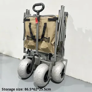 <span class=keywords><strong>Plage</strong></span> Camping En Plein Air Pique-Nique <span class=keywords><strong>Pliable</strong></span> Poussoir Avec Roues Gonflables Grande Capacité Handcart - Product Image 3