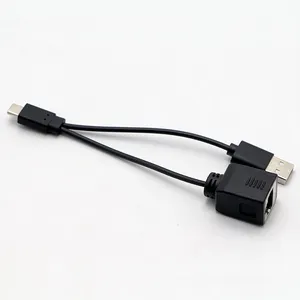 אביזרים יומיומיים טלפון להתאים y splitter y usb c סוג usb rj45 זכר כבל טלפון מטען קיר נקבה עבור שעון חכם