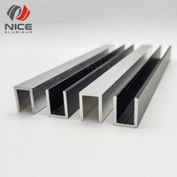 Profilés en U en aluminium pour balustrades en verre, garde-corps et meubles