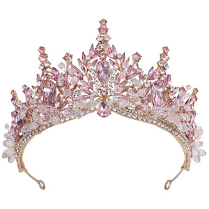Brides Crown Beaded Crown Crystal Wedding Dress Accessories For Japanese And Korean Wedding Gowns Birthday Wedding Crown Tiaras