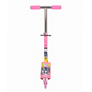 Trottinette pliable à deux roues pour enfants de 3 ans et plus, rose avec design spatial, hauteur réglable pour garçons et filles - Product Image 4